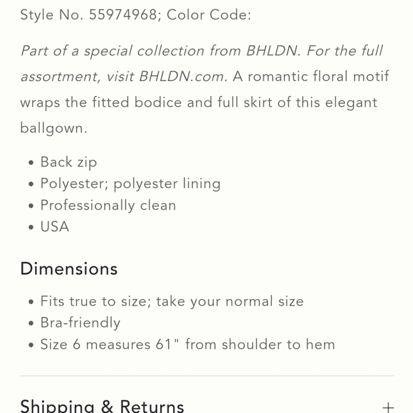 NWT! 🥳HOST PICK!🥳Dreamy Anthropologie BHLDN Ball Gown with Jacquard Det - Picture 5 of 7